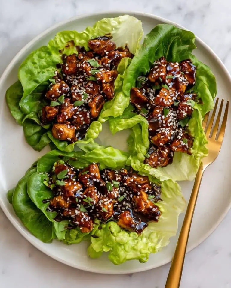 Sesame Chicken Lettuce Wraps Recipe