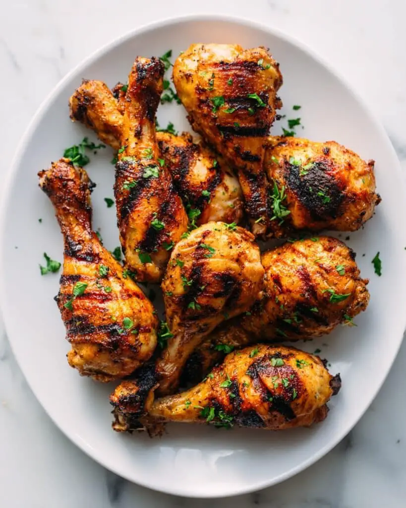 Juicy and Crispy Grilled Chicken Legs with Garlic and Paprika Recipe