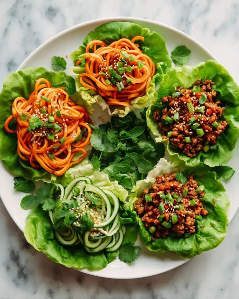 Asian Teriyaki Turkey Lettuce Wraps Recipe