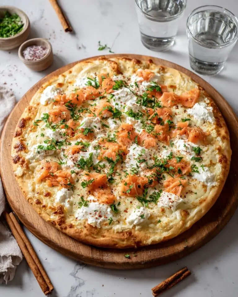 Smoked Salmon Pizza with Cream Cheese, Capers, and Fresh Herbs Recipe