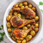 Baked Chicken Leg Quarters with Garlic-Herb Seasoning Recipe