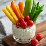 Garden Fresh Veggie Cups with Creamy Herb Dip Recipe