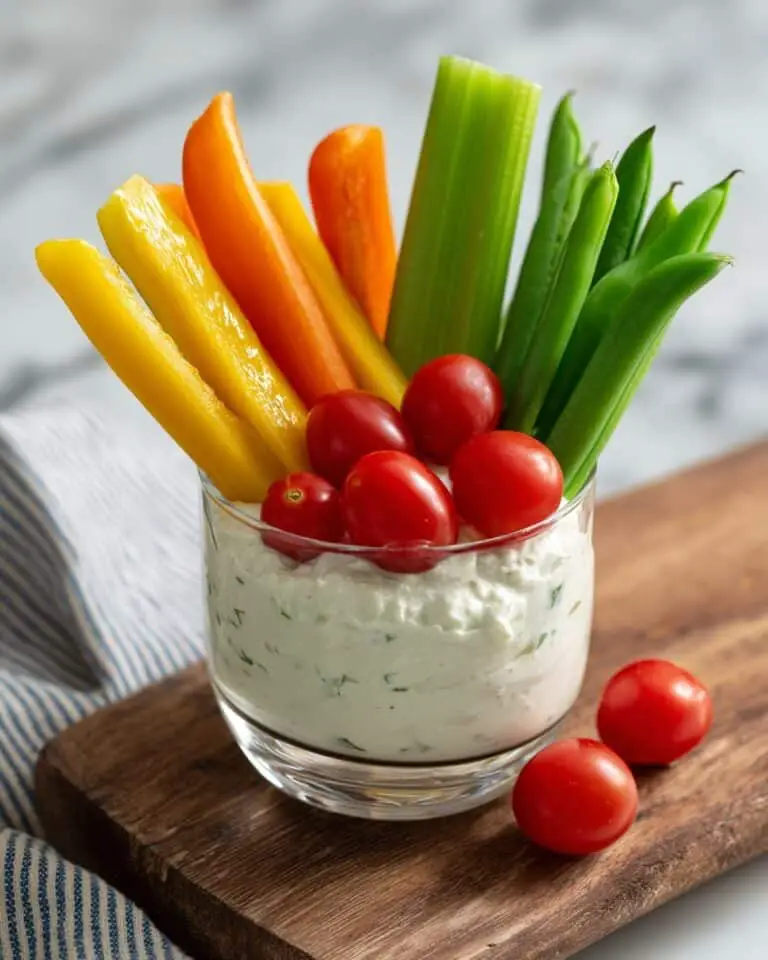 Garden Fresh Veggie Cups with Creamy Herb Dip Recipe