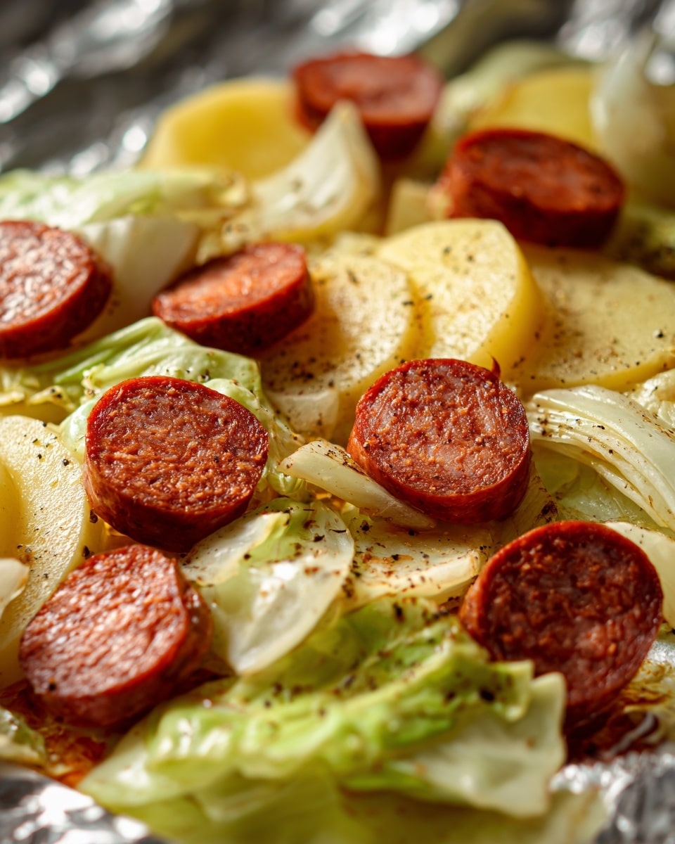 Sausage and Cabbage Foil Packs Recipe