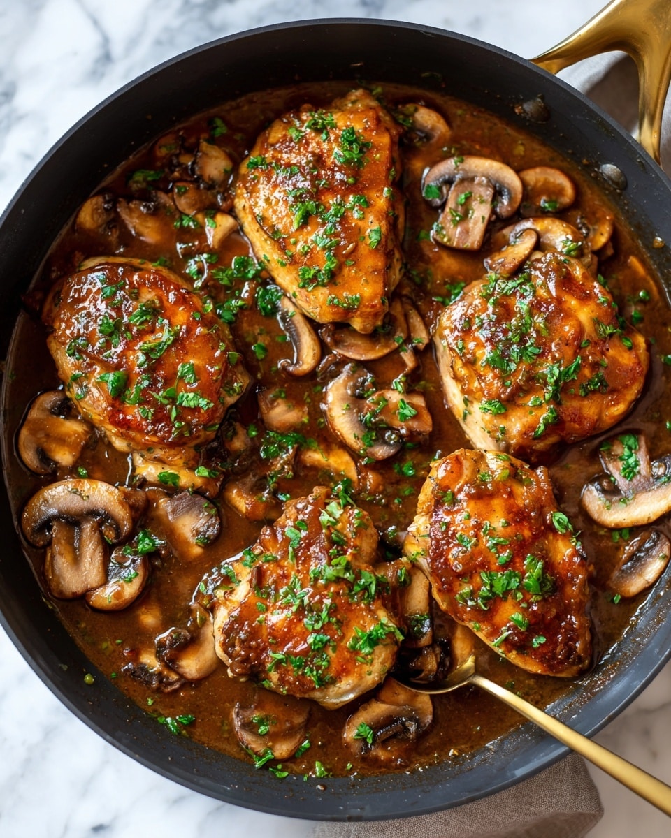 Chicken Thighs with Creamy Mushroom Sauce Recipe