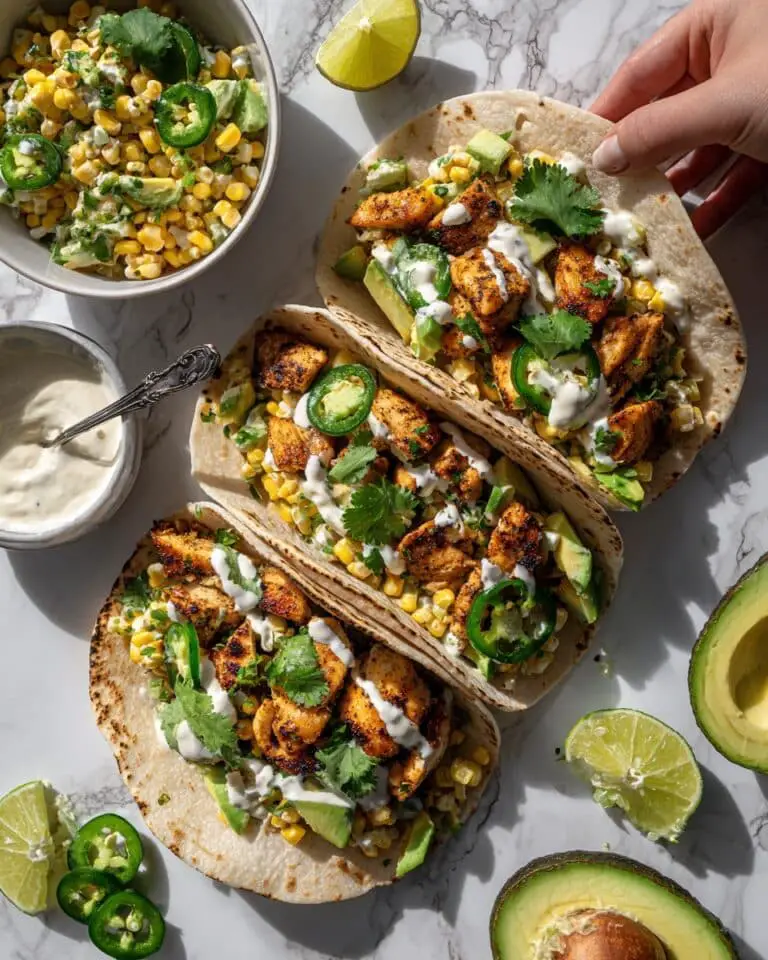 Crazy Good Street Corn Chicken Tacos Recipe
