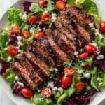 Balsamic Steak Gorgonzola Salad with Grilled Corn Recipe