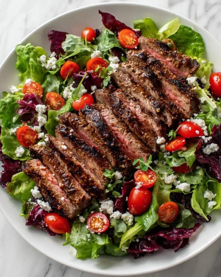 Balsamic Steak Gorgonzola Salad with Grilled Corn Recipe