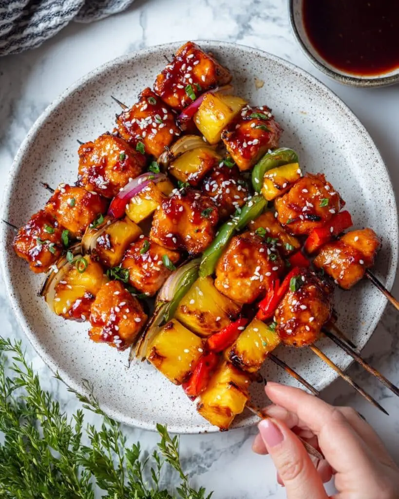BBQ Pineapple Chicken Kabobs Recipe