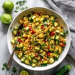 Grilled Zucchini Salad with Corn, Tomatoes, and Feta Recipe