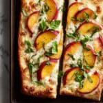 Easy Peach & Basil Naan Bread Pizza Recipe