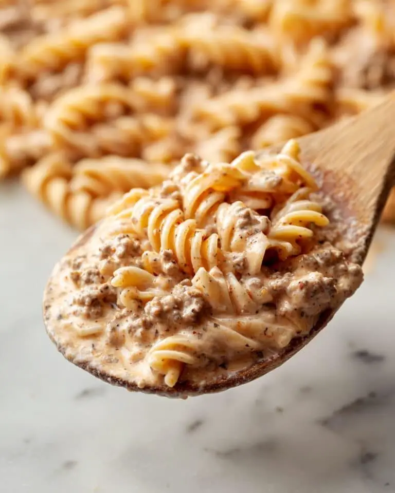 Creamy Ground Beef Stroganoff with Mushrooms and Egg Noodles Recipe