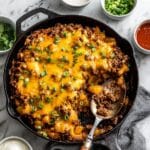 Easy Ground Beef Skillet Pasta Alfredo Recipe