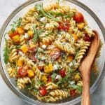 High Protein Chicken Pasta Salad with Greek Yogurt Dressing Recipe