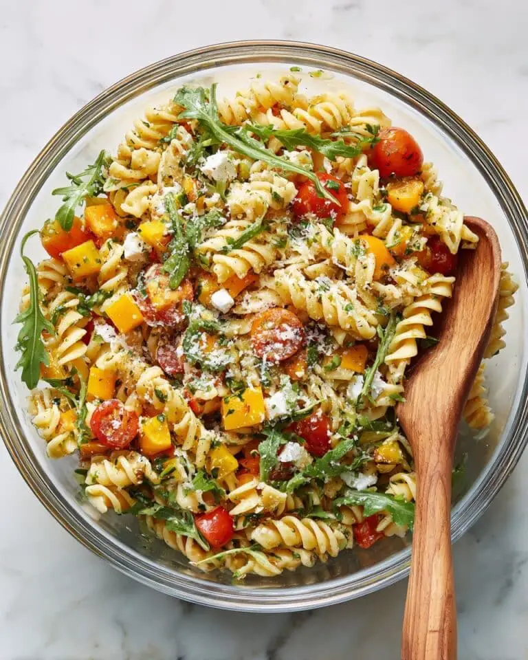 High Protein Chicken Pasta Salad with Greek Yogurt Dressing Recipe