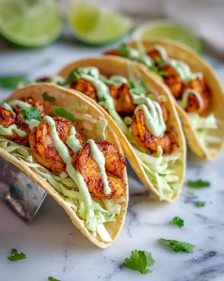 Spicy Shrimp Tacos with Avocado Cream Recipe