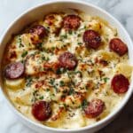 Cheesy Ranch Potatoes and Smoked Sausage Skillet Recipe