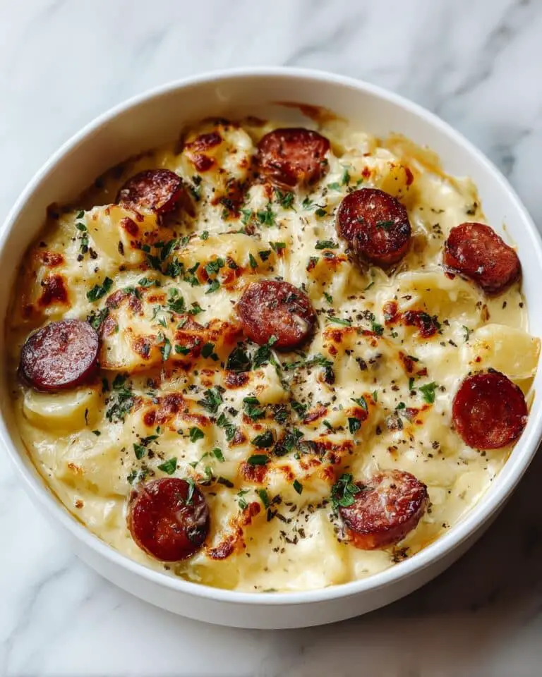 Cheesy Ranch Potatoes and Smoked Sausage Skillet Recipe
