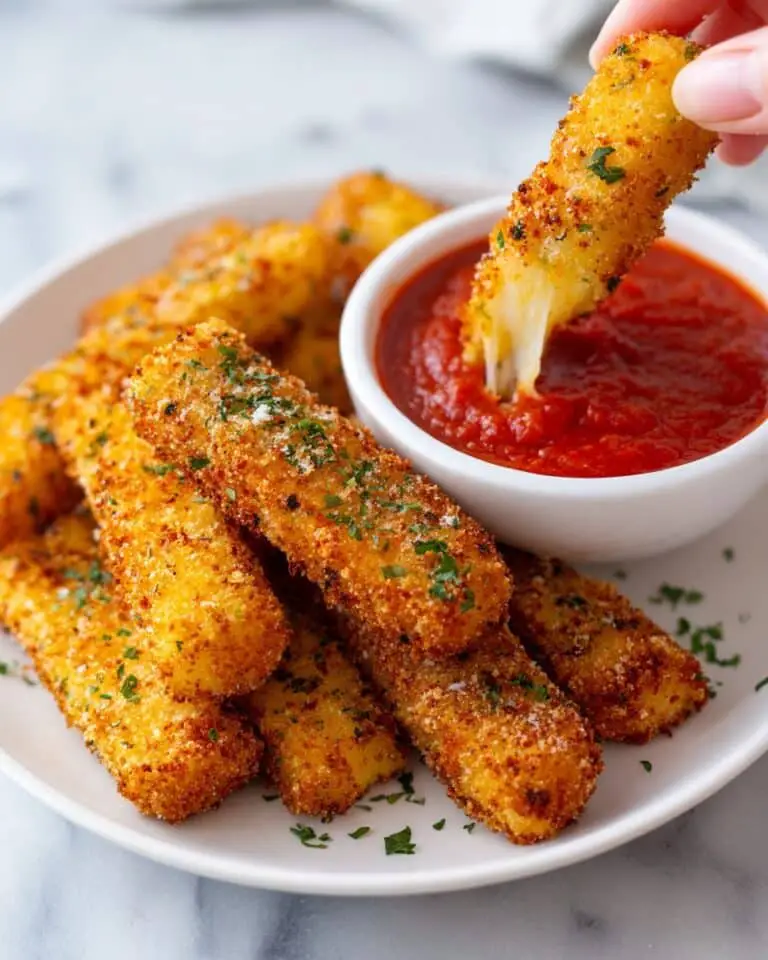Air-Fried Mozzarella Sticks Recipe