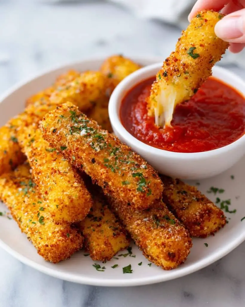 Air-Fried Mozzarella Sticks Recipe