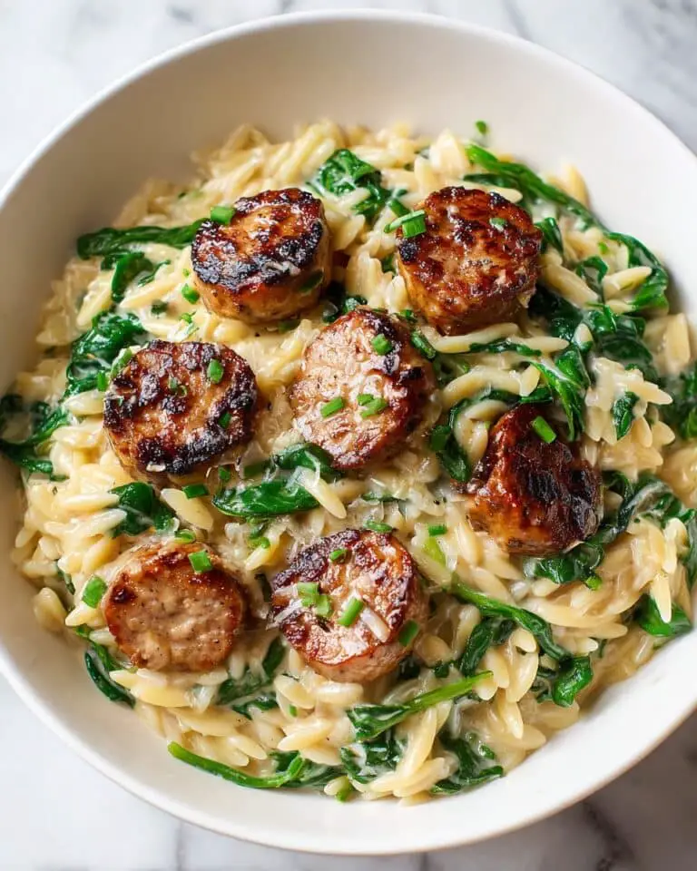 Creamy Chicken Sausage Orzo Recipe