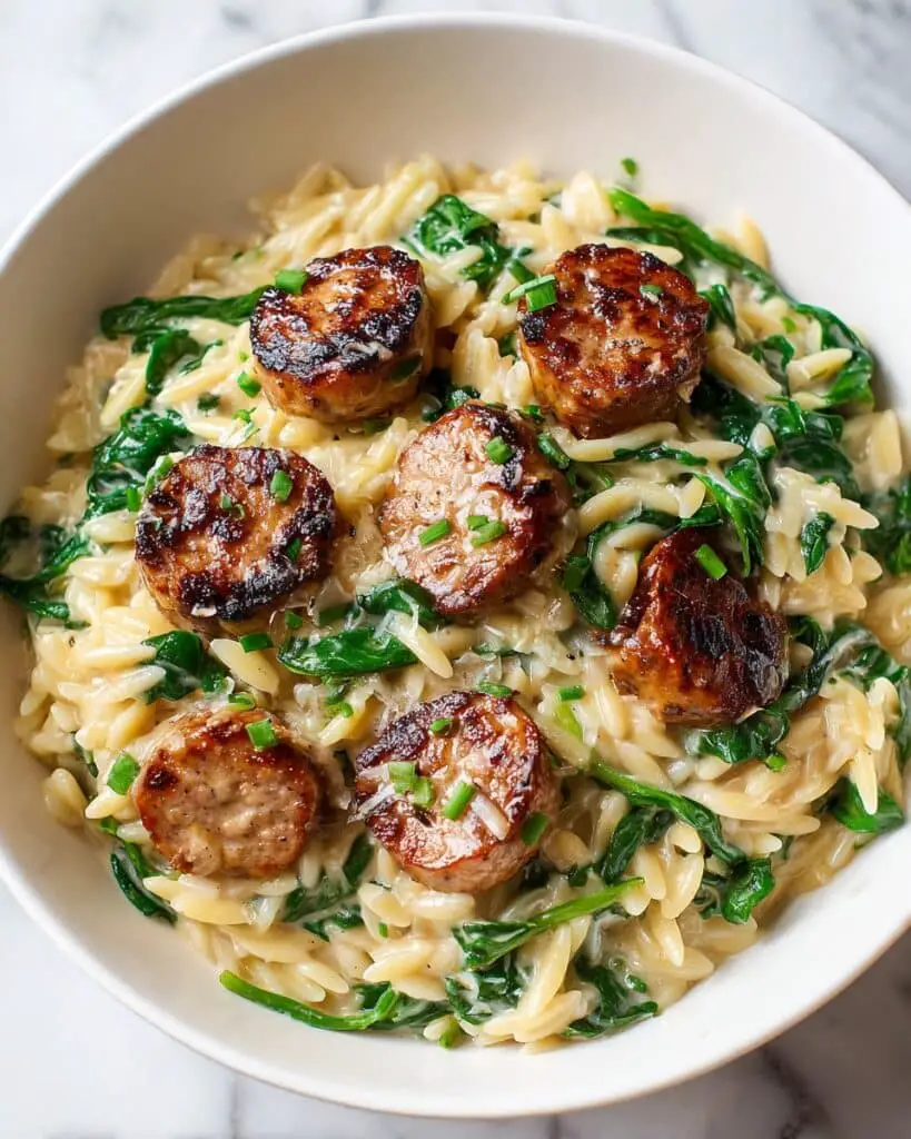 Creamy Chicken Sausage Orzo Recipe