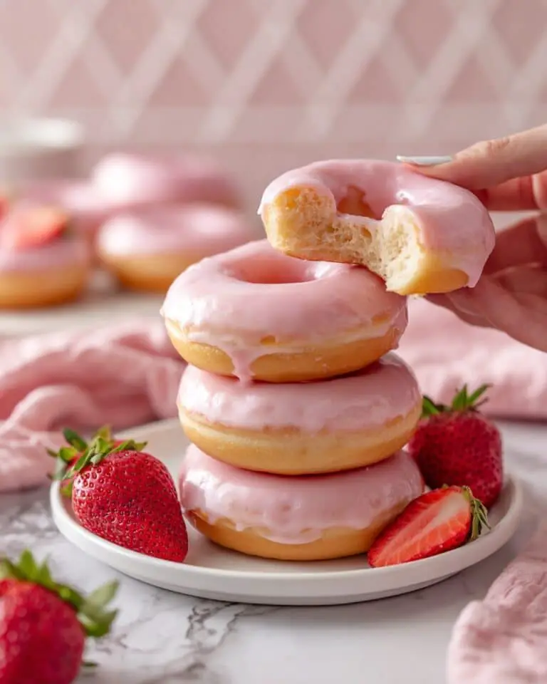 Easy Baked Strawberry Donuts with Strawberry Glaze Recipe