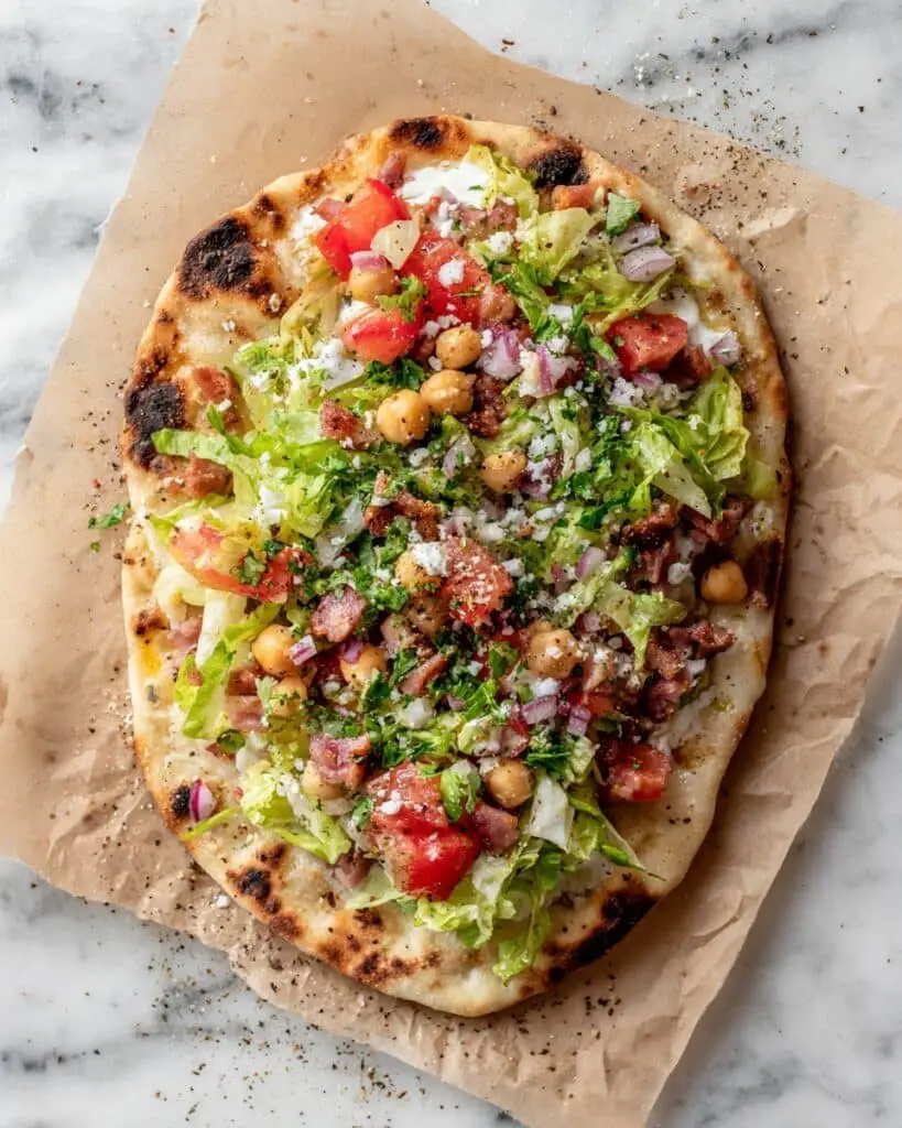 Sourdough Pizza with Italian Chopped Salad Recipe