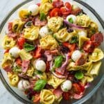 Summer Tortellini Salad with Fresh Vegetables and Zesty Italian Dressing Recipe