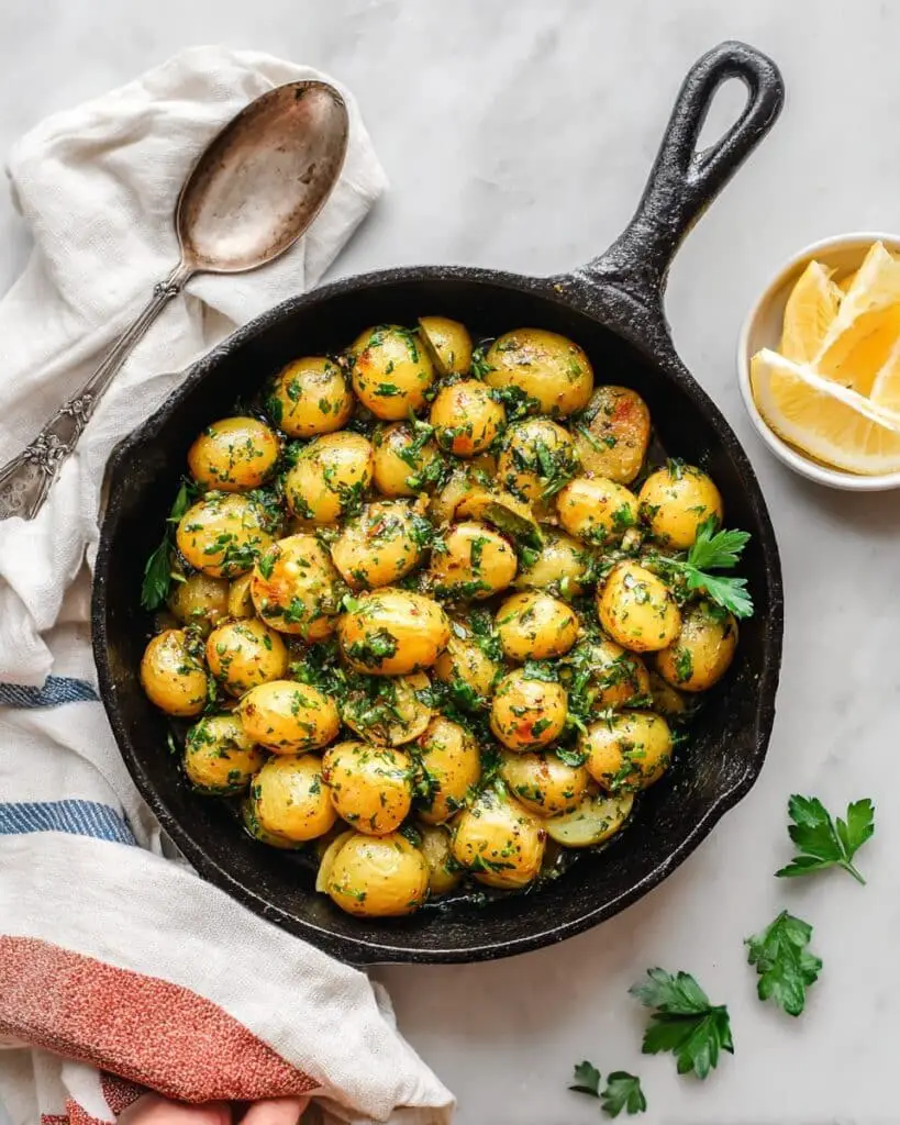 Greek Lemon Roasted Baby Potatoes Recipe