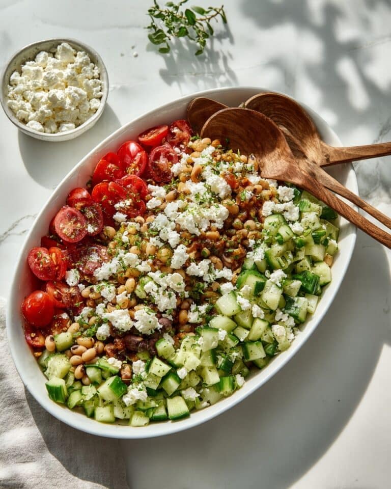 Black Eyed Pea Salad with Fresh Vegetables and Lemon Vinaigrette Recipe