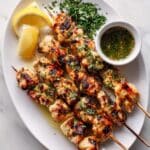 Juicy Grilled Chicken Kabobs with Colorful Bell Peppers and Red Onion Recipe