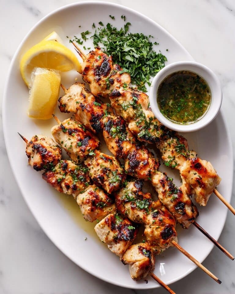 Juicy Grilled Chicken Kabobs with Colorful Bell Peppers and Red Onion Recipe