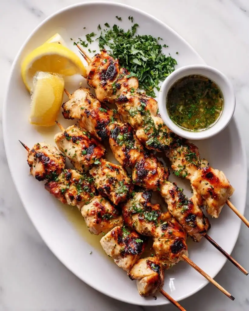 Juicy Grilled Chicken Kabobs with Colorful Bell Peppers and Red Onion Recipe