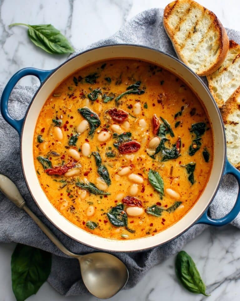 Marry Me Beans: Creamy Italian White Beans with Sun-Dried Tomatoes and Spinach Recipe