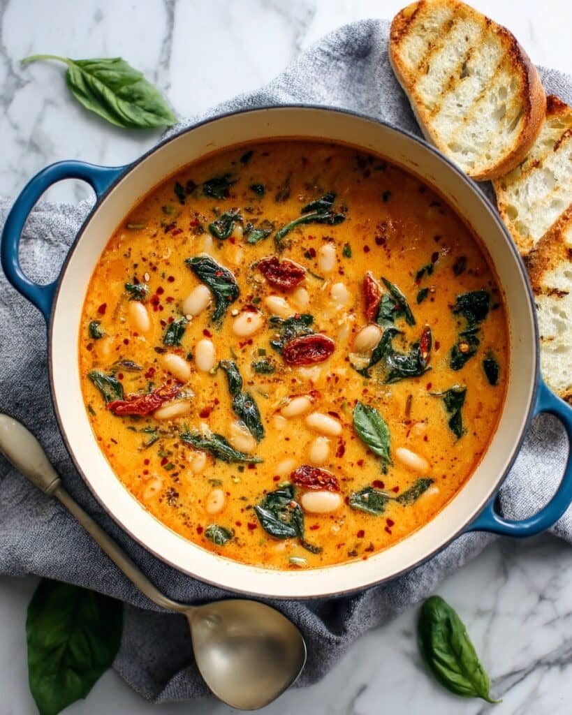 Marry Me Beans: Creamy Italian White Beans with Sun-Dried Tomatoes and Spinach Recipe