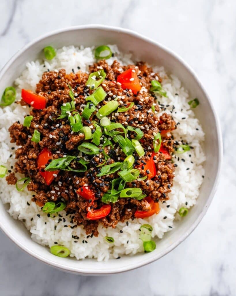 Beef and Pepper Rice Bowls Recipe