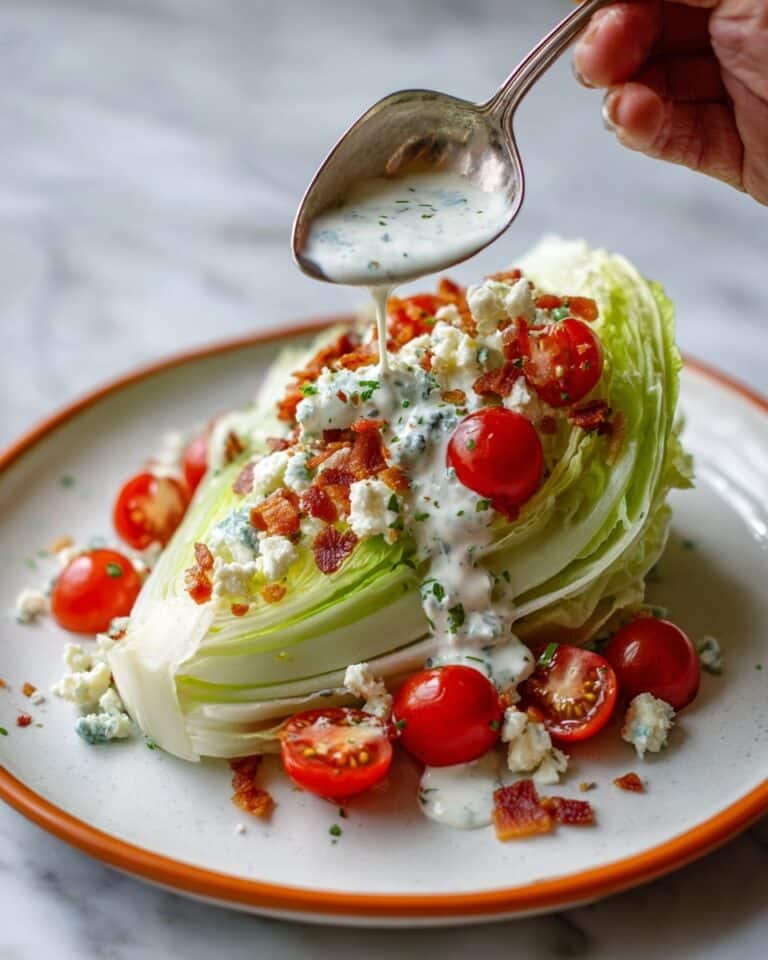 Wedge Salad with Homemade Blue Cheese Dressing Recipe