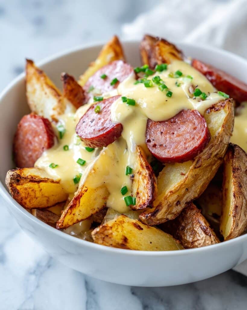 Cheesy Ranch Potatoes with Smoked Sausage Recipe