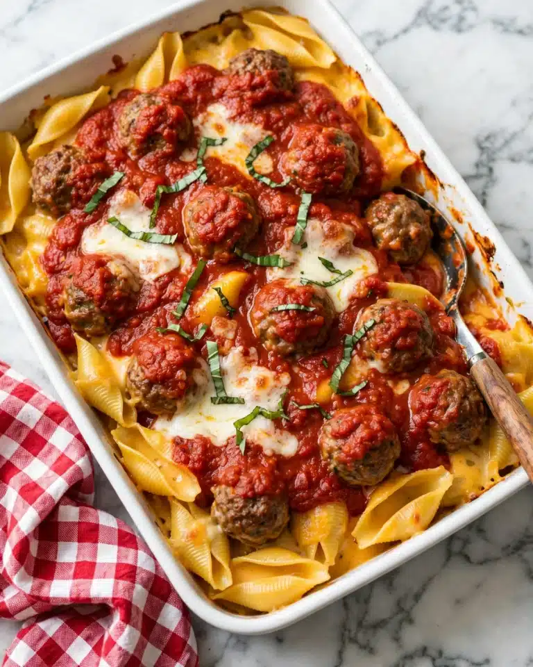 Meatball Pasta Casserole Recipe