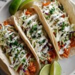 Spicy Shrimp Tacos with Garlic and Cilantro Lime Slaw Recipe