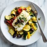 Baked Cod with Spring Vegetables Recipe