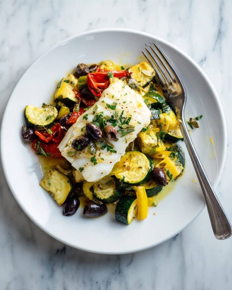Baked Cod with Spring Vegetables Recipe