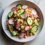 Spring Farro Salad with Lemon Vinaigrette and Fresh Vegetables Recipe