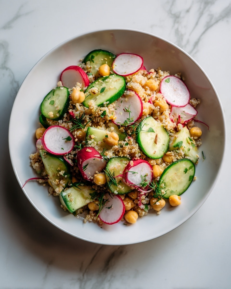Spring Farro Salad with Lemon Vinaigrette and Fresh Vegetables Recipe
