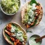 Sheet Pan Chicken Pitas with Herby Ranch Recipe