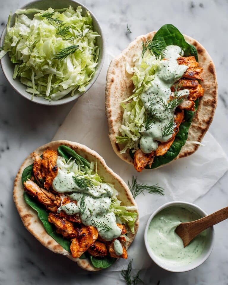 Sheet Pan Chicken Pitas with Herby Ranch Recipe