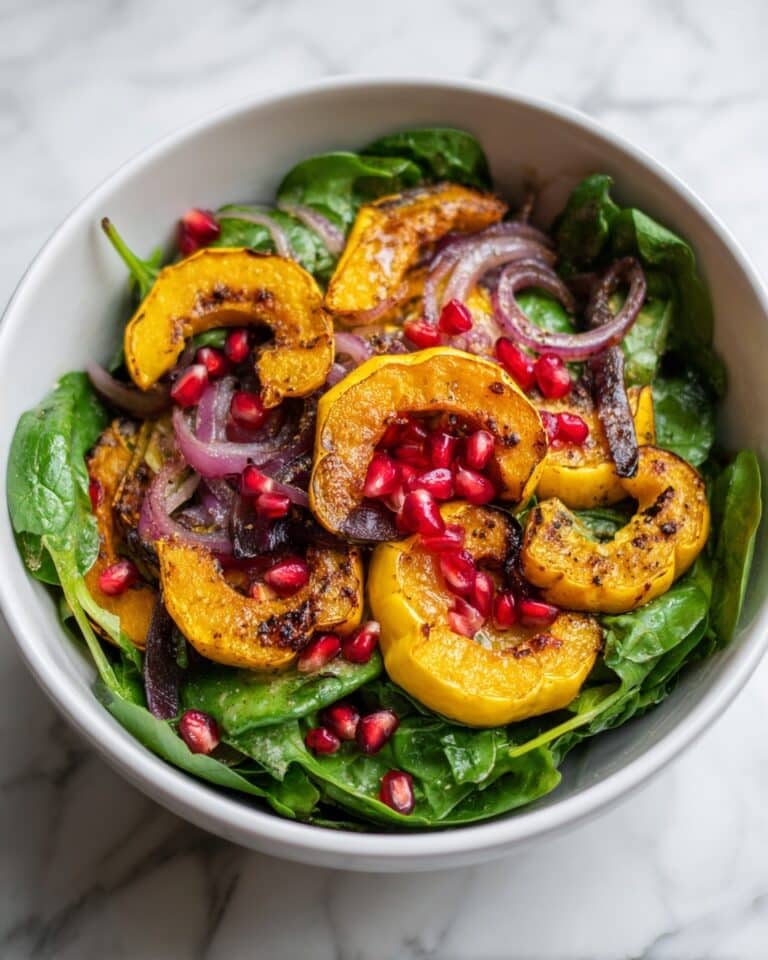 Spinach Salad Stuffed Acorn Squash Recipe