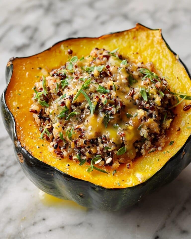 Avocado Black Bean Stuffed Acorn Squash Recipe