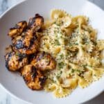 Garlic Butter Chicken Bites with Creamy Parmesan Pasta Recipe